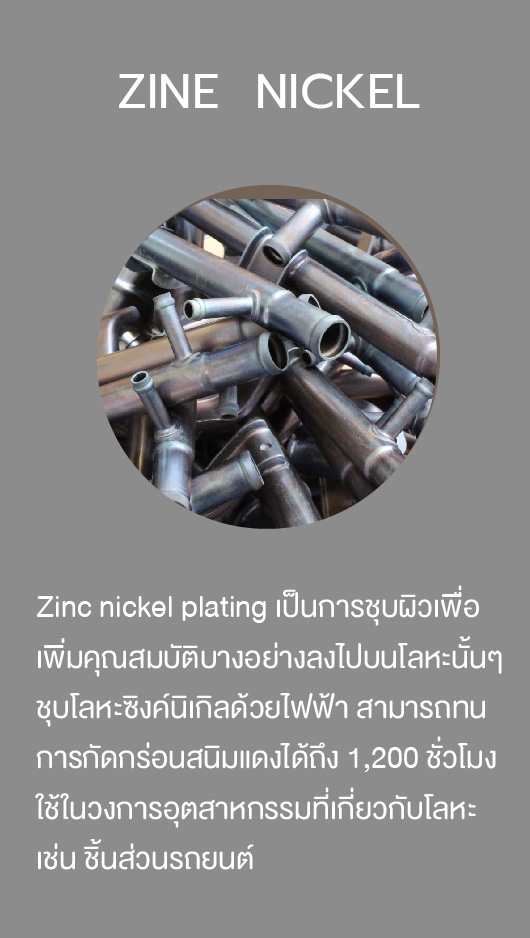Zinc nickel plating